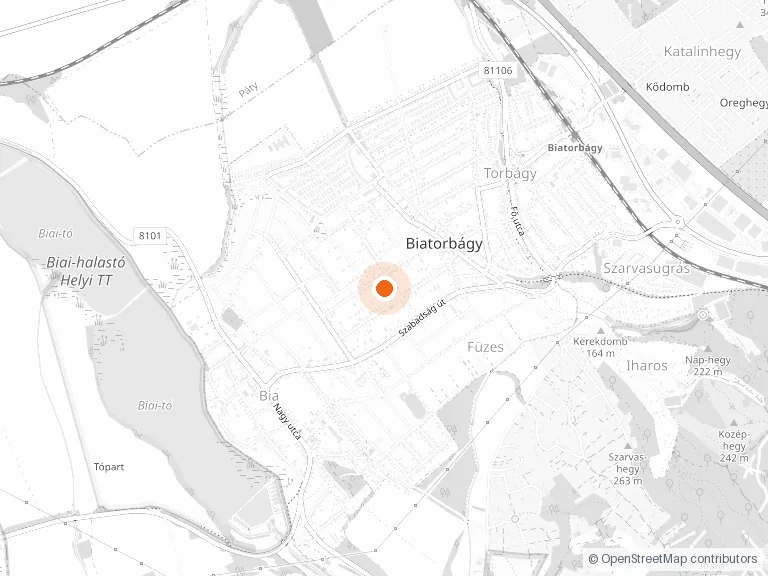 Biatorbágy és környéke térképen — RoboTherm kiszolgált terület