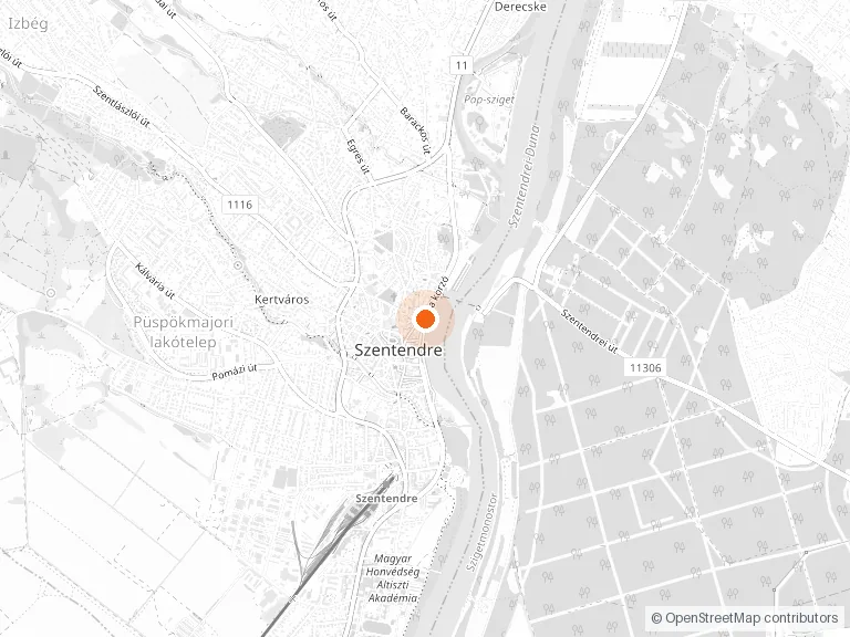 Szentendre és környéke térképen — RoboTherm kiszolgált terület